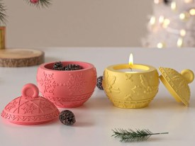 Molde silicona alhajero esfera Navidad 
